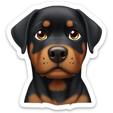 Black and brown Rottweiler dog￼ sticker