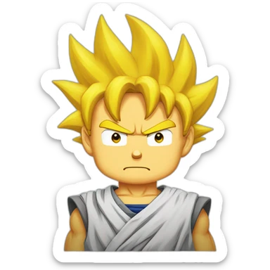 Goku super sayan style simpson sticker