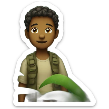 Lost boy in jungle sticker