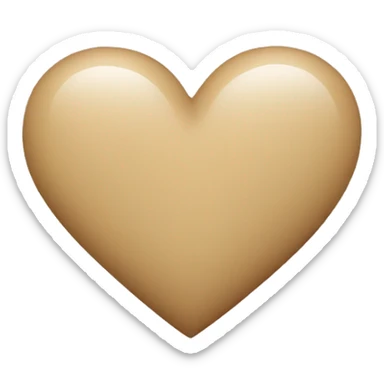 beige emoji heart  sticker