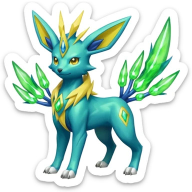 Zygarde-Electrike-Virizion-Suicune-Jolteon-Manectric-Fakémon-fusion, full body sticker