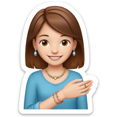 Charm Bracelet Girl sticker