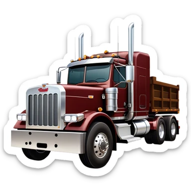 Peterbilt 389 brown cherry with flat top sticker