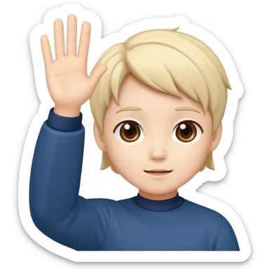 A chibi anime character waving sticker