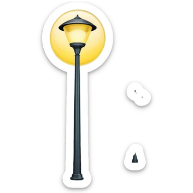 modern streetlight, with highway sticker