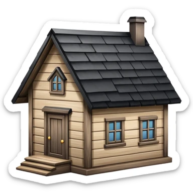 Black-roofed house sticker