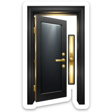 hotel room door modern hallway with spot light sticker