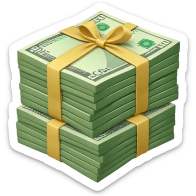 Bundles of banknotes sticker