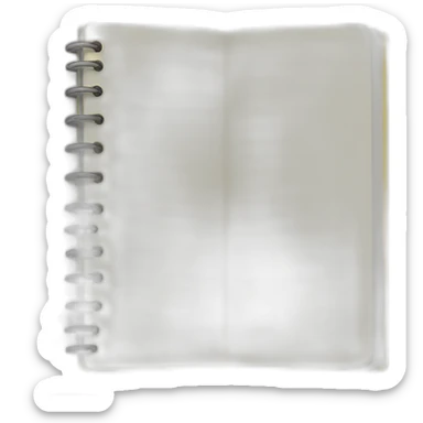 open notebook with yellow cover sticker