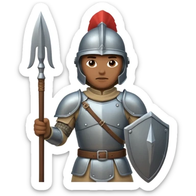 Guard – Armored soldier with spear or halberd sticker