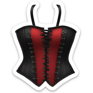 Gothic red corset  sticker