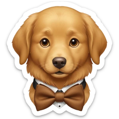 golden retriever gentleman sticker
