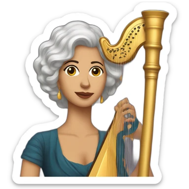 yolanda kondanassis the harpist sticker