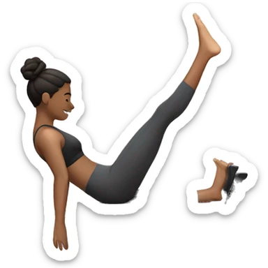 Person (no gender) doing pilates reformer sticker