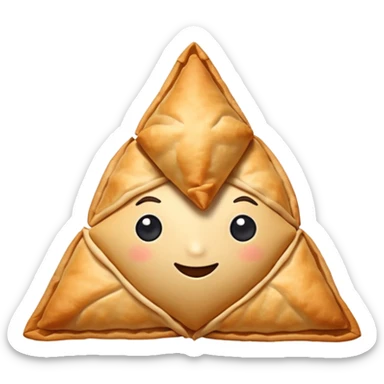 Crispy Handmade Samosa Brand Logo sticker