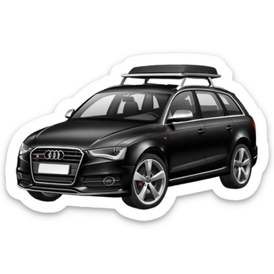 Audi car black wagon sticker