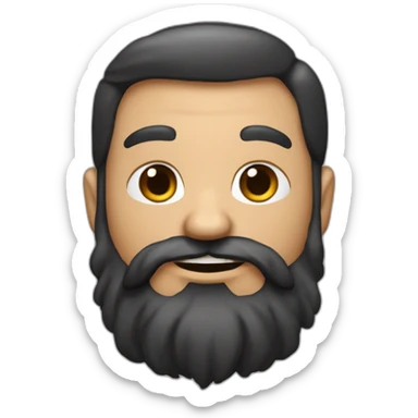 Un métisse noir avec des cheveux crépus bruns une petite barbe en forme de bouc sticker