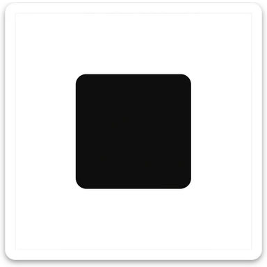 simple black square icon sticker