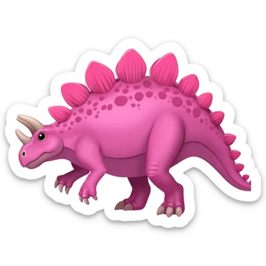 pink stegosauraus sticker