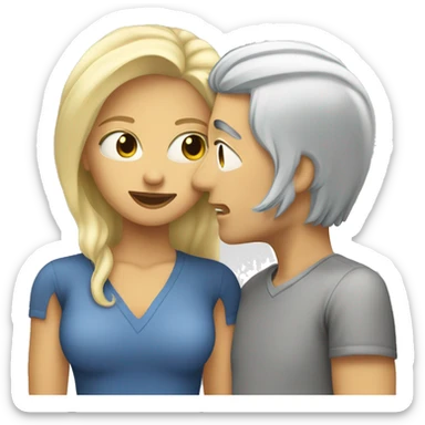 blond-hair-woman-and-gray-hair-man-kisses sticker