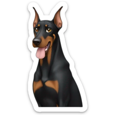 DOBERMAN FACEPALM with hand sticker