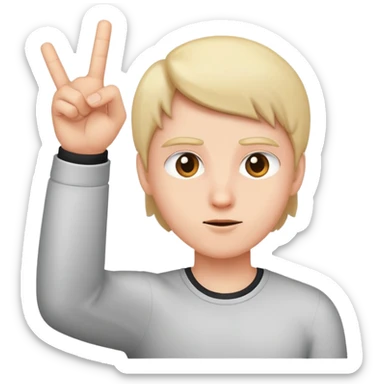 flipping someone off  sticker