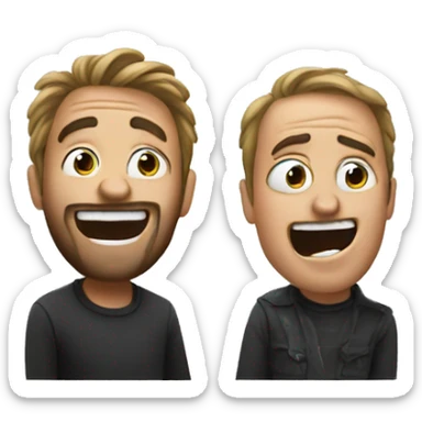 Joking and videography between the two brothers sticker