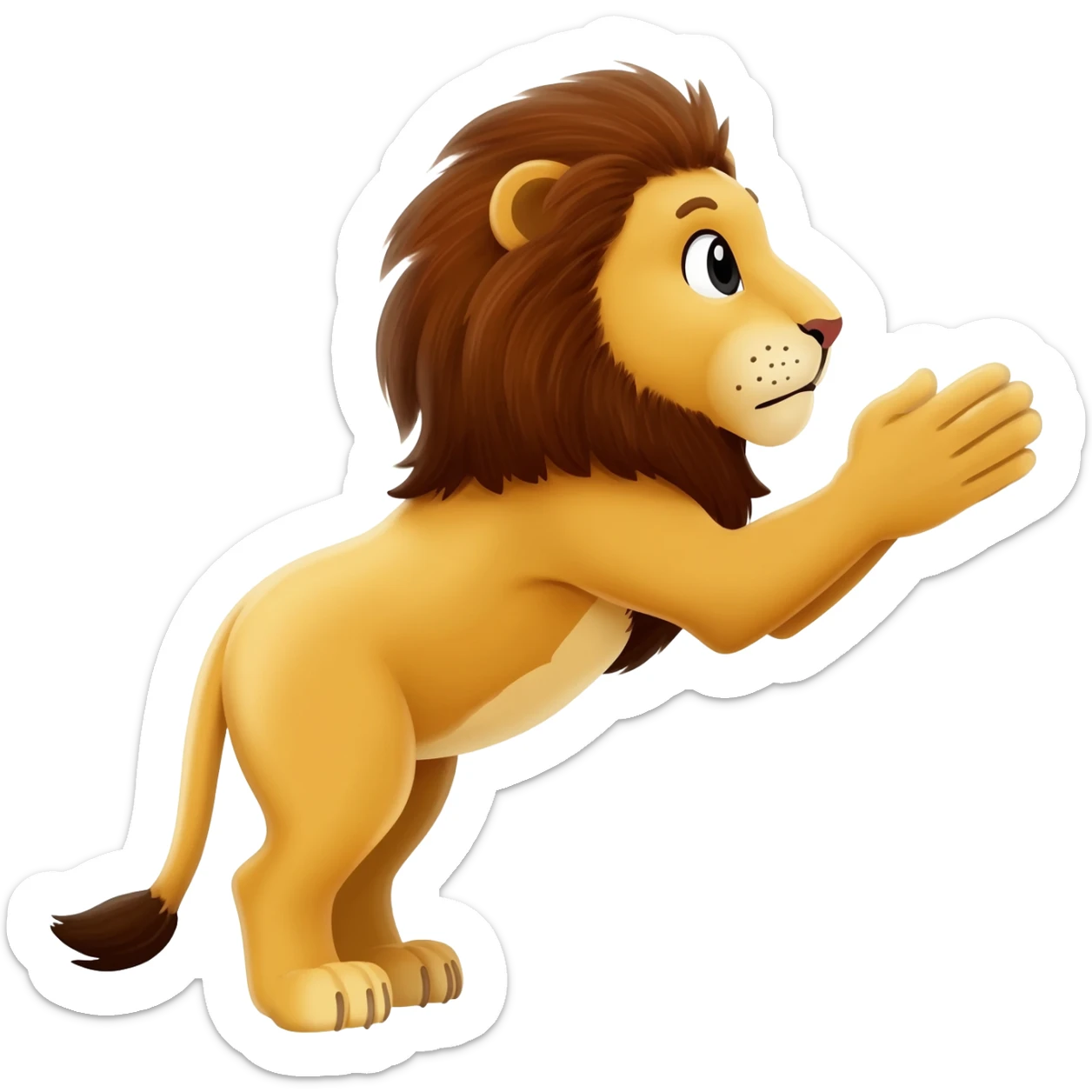 lion paws clapping sticker