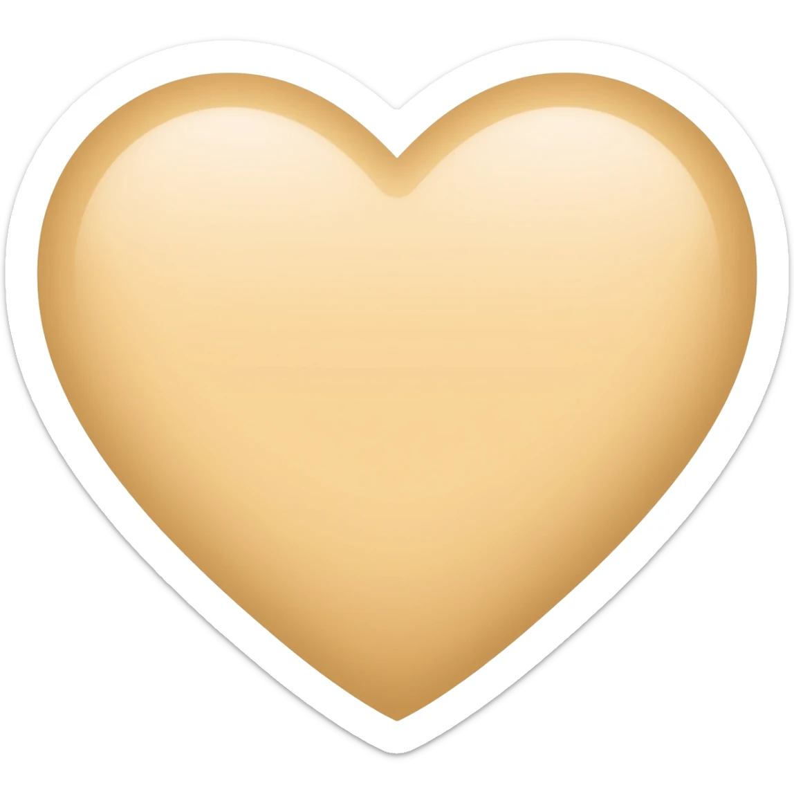 Beige heart emoji sticker