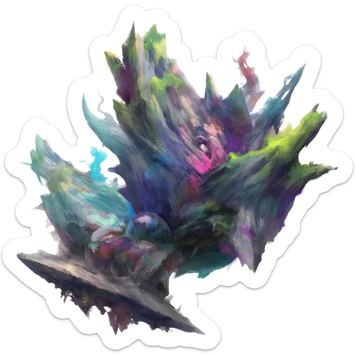  Epic painted artistic abstract complex detailed aesthetic-Fakémon-creature-scenery sticker