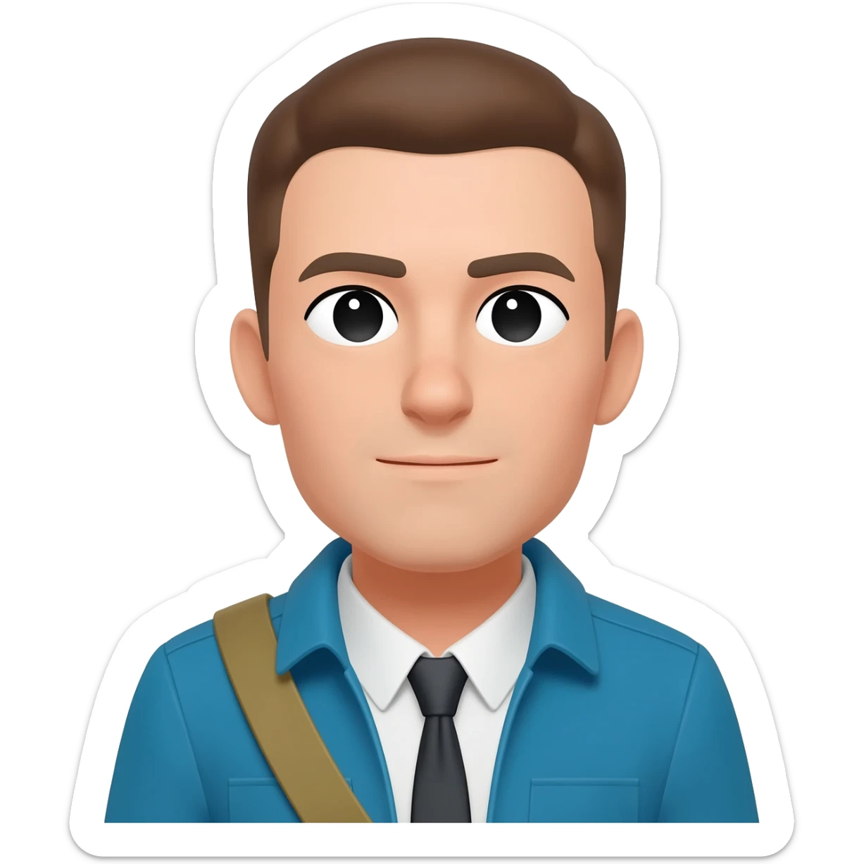 White messenger sticker