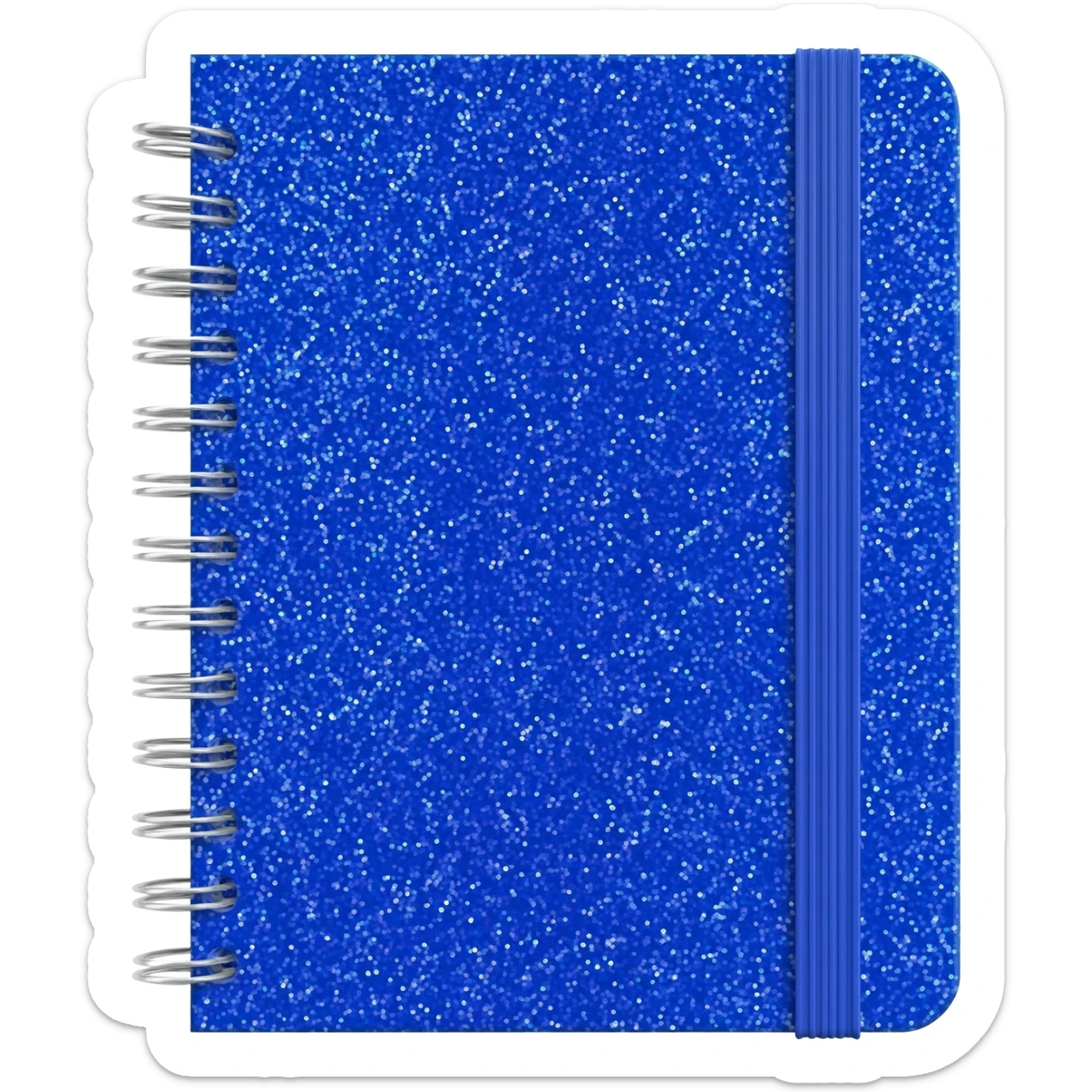 notebook cobalt glittery sparkle sticker