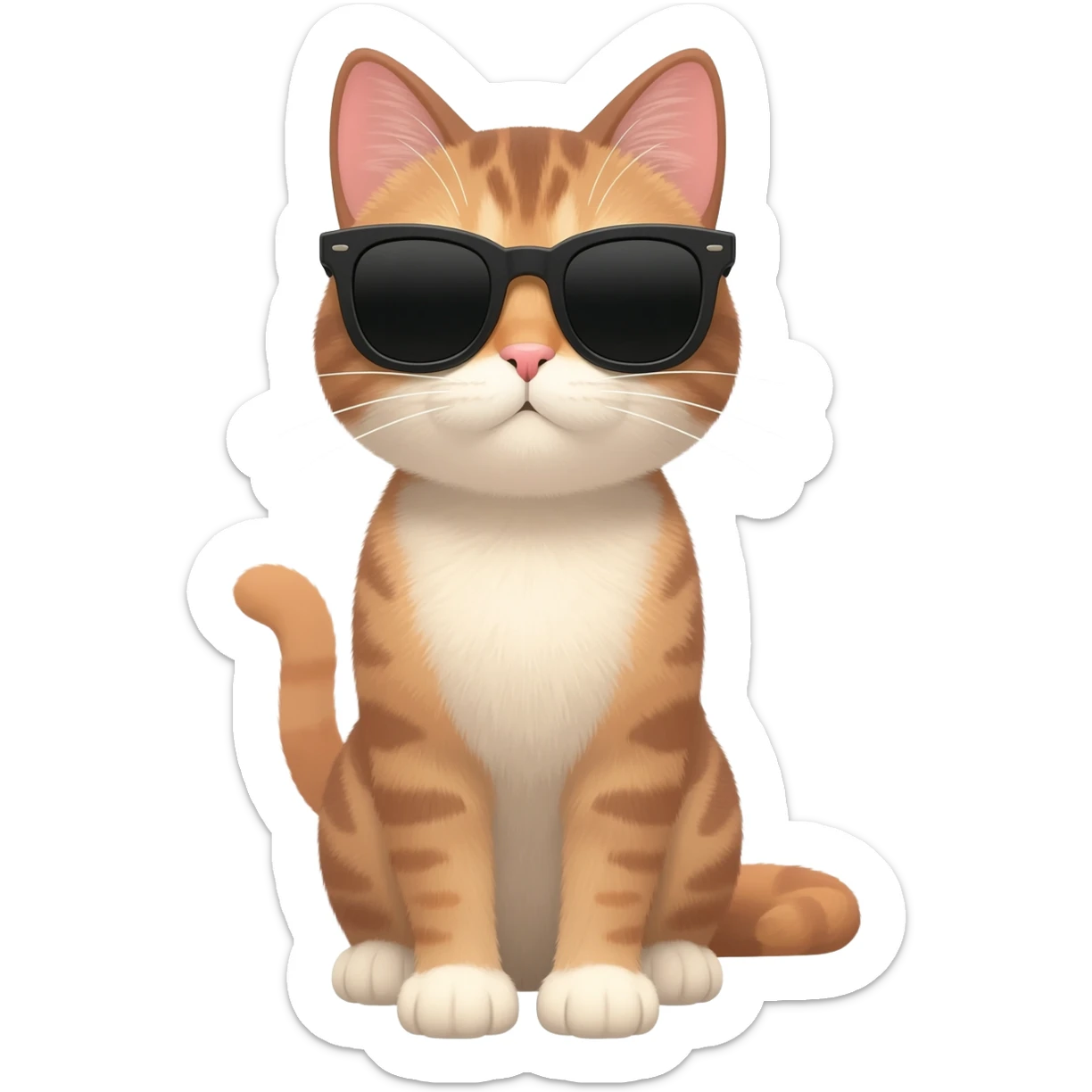 Cat wearing sunglasses sticker