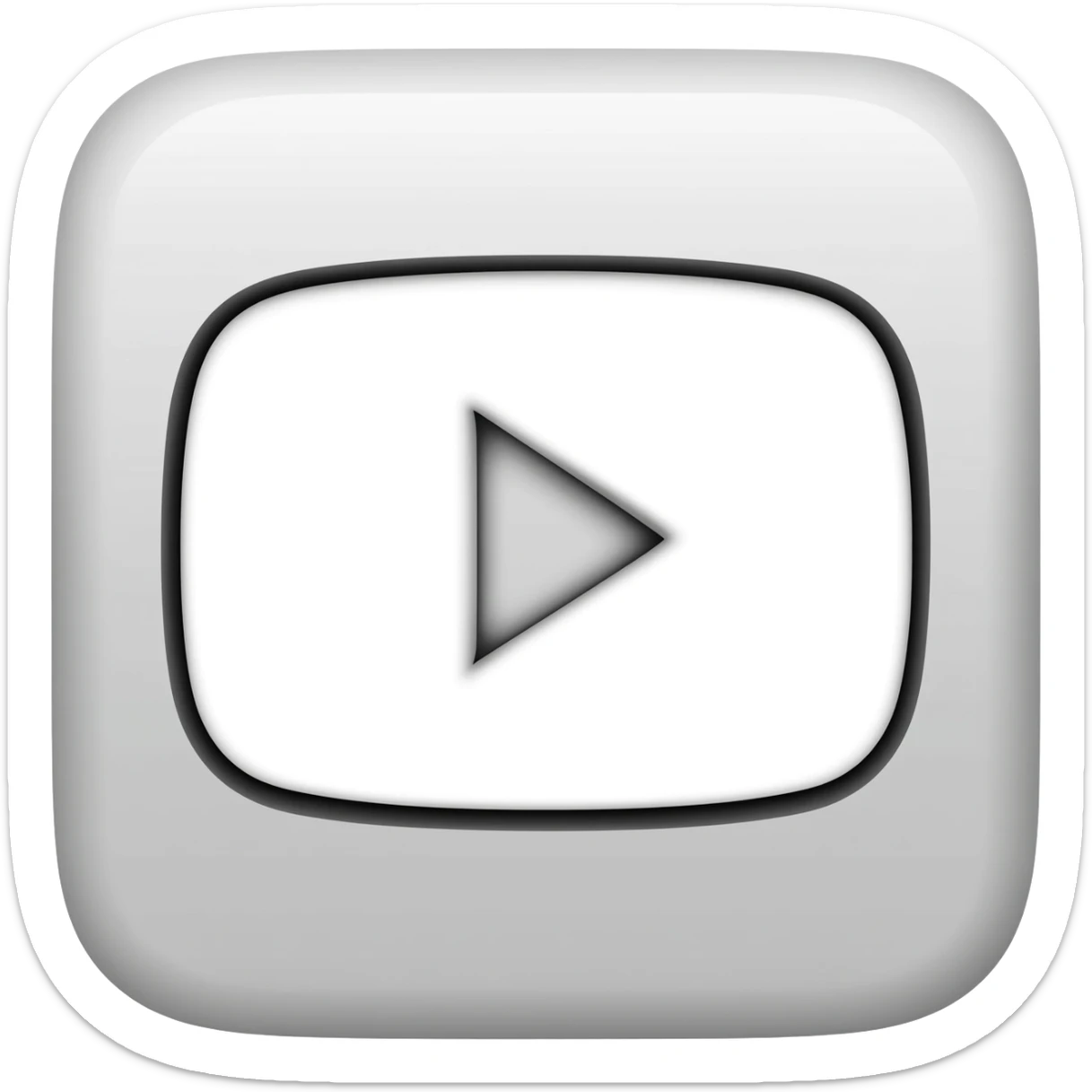 White YouTube logo sticker