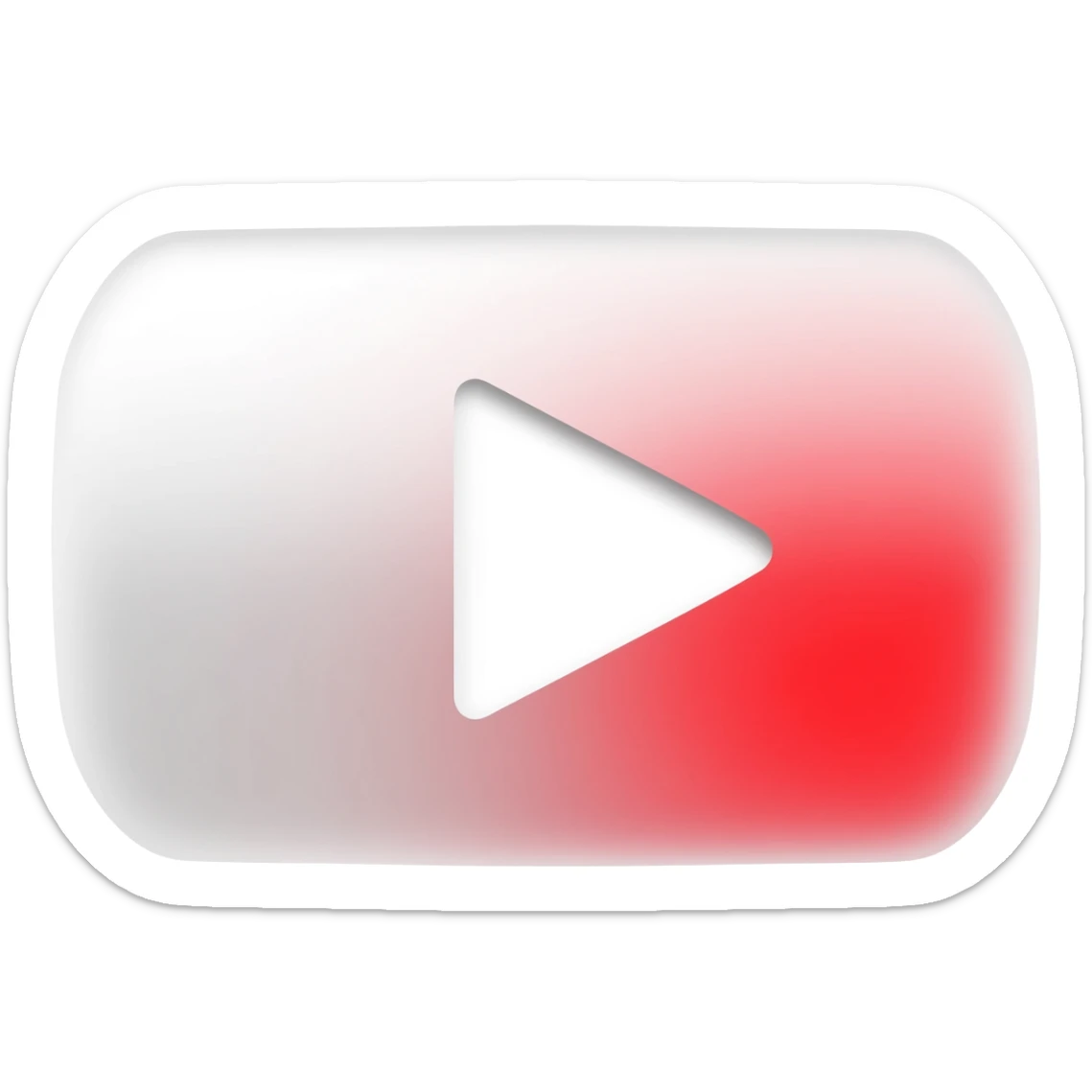 White YouTube logo sticker