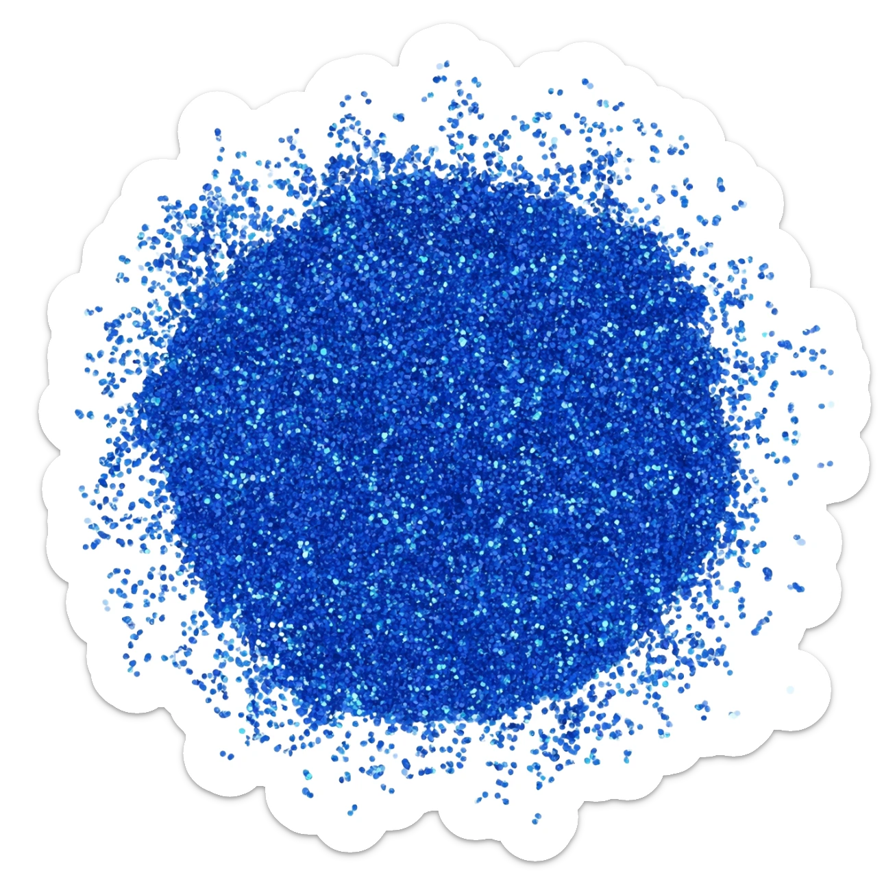 contabil cobalt glittery sparkle sticker