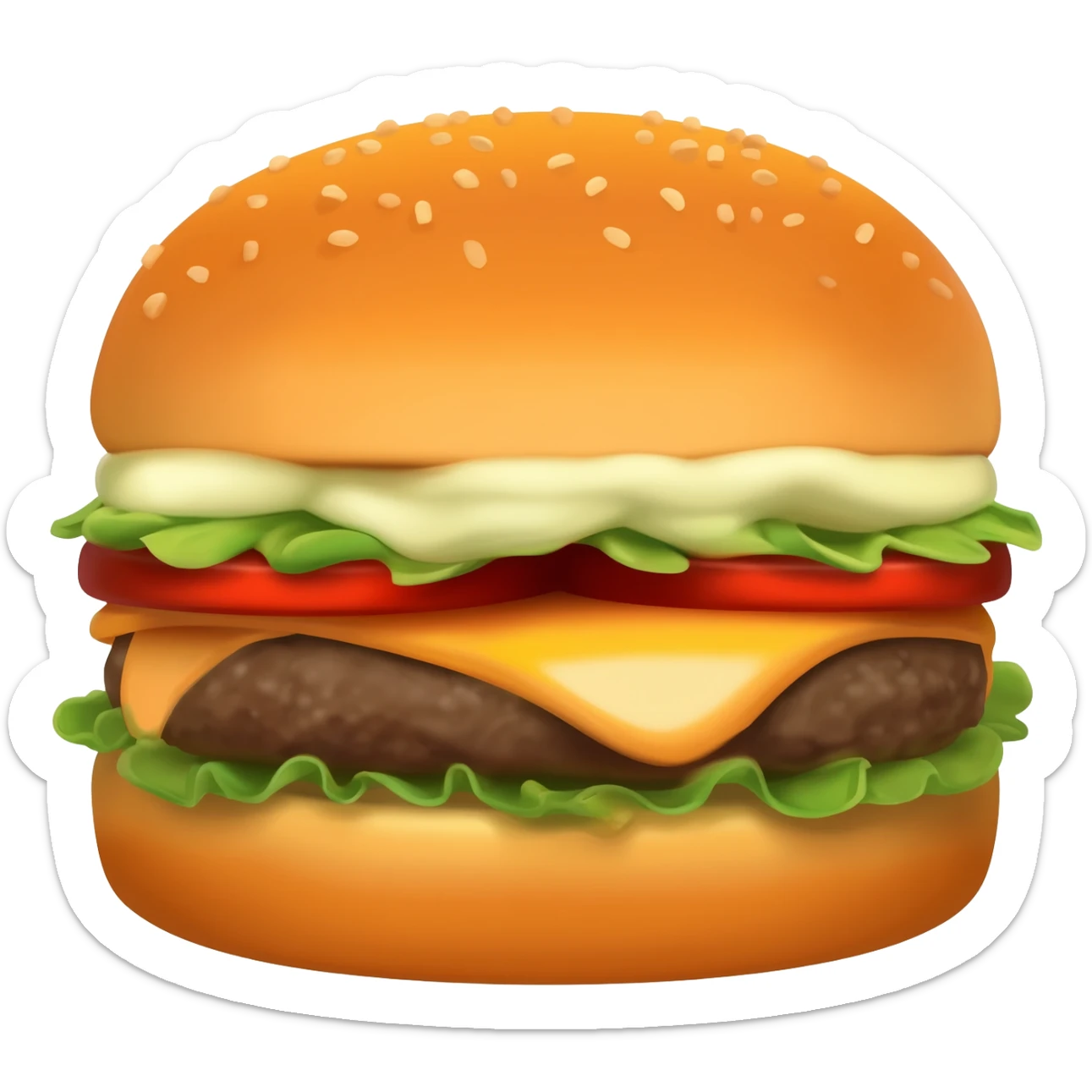 just a bun burger sticker