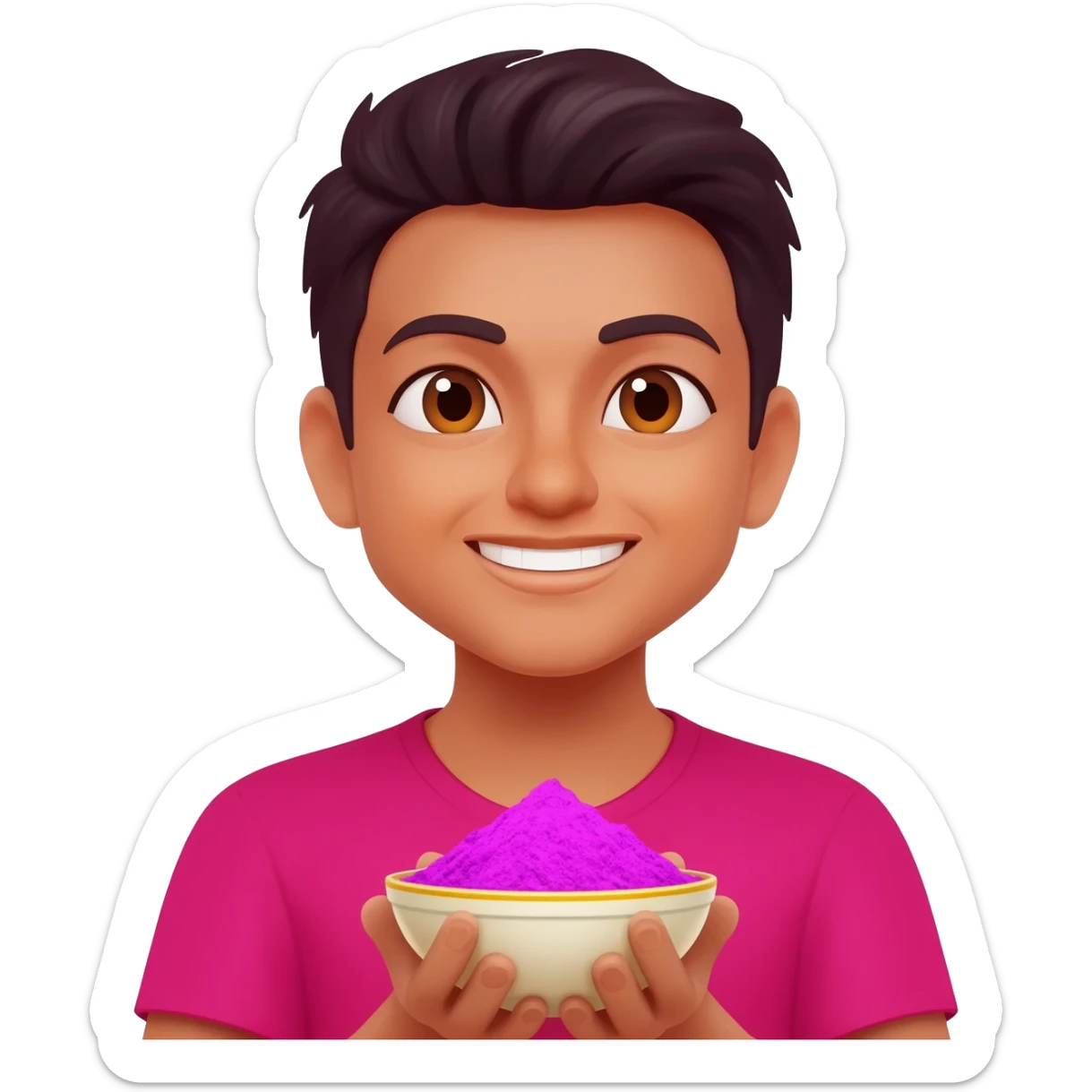 Saying will you play holi sticker