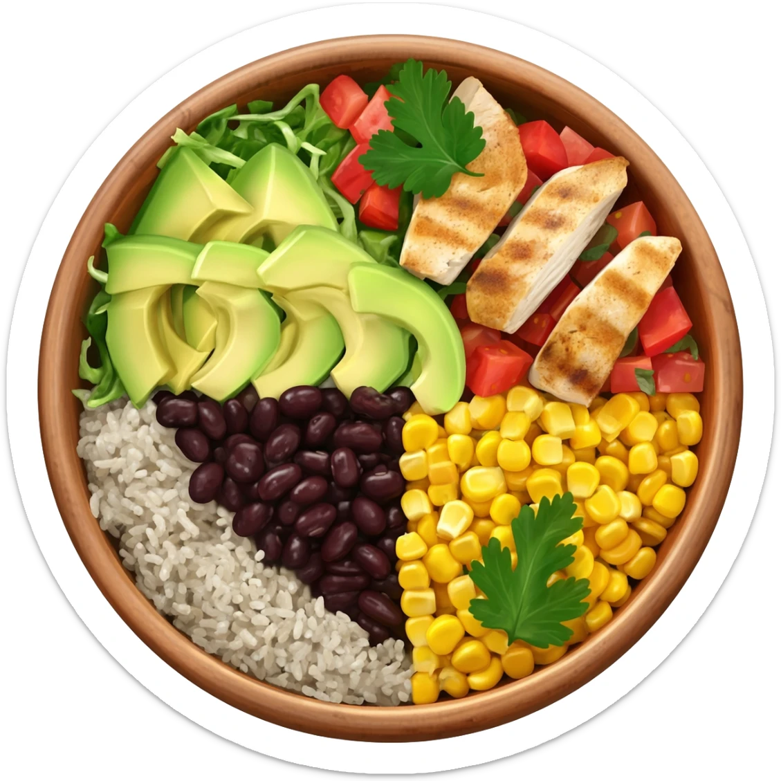 Burrito Bowl meal prep sticker