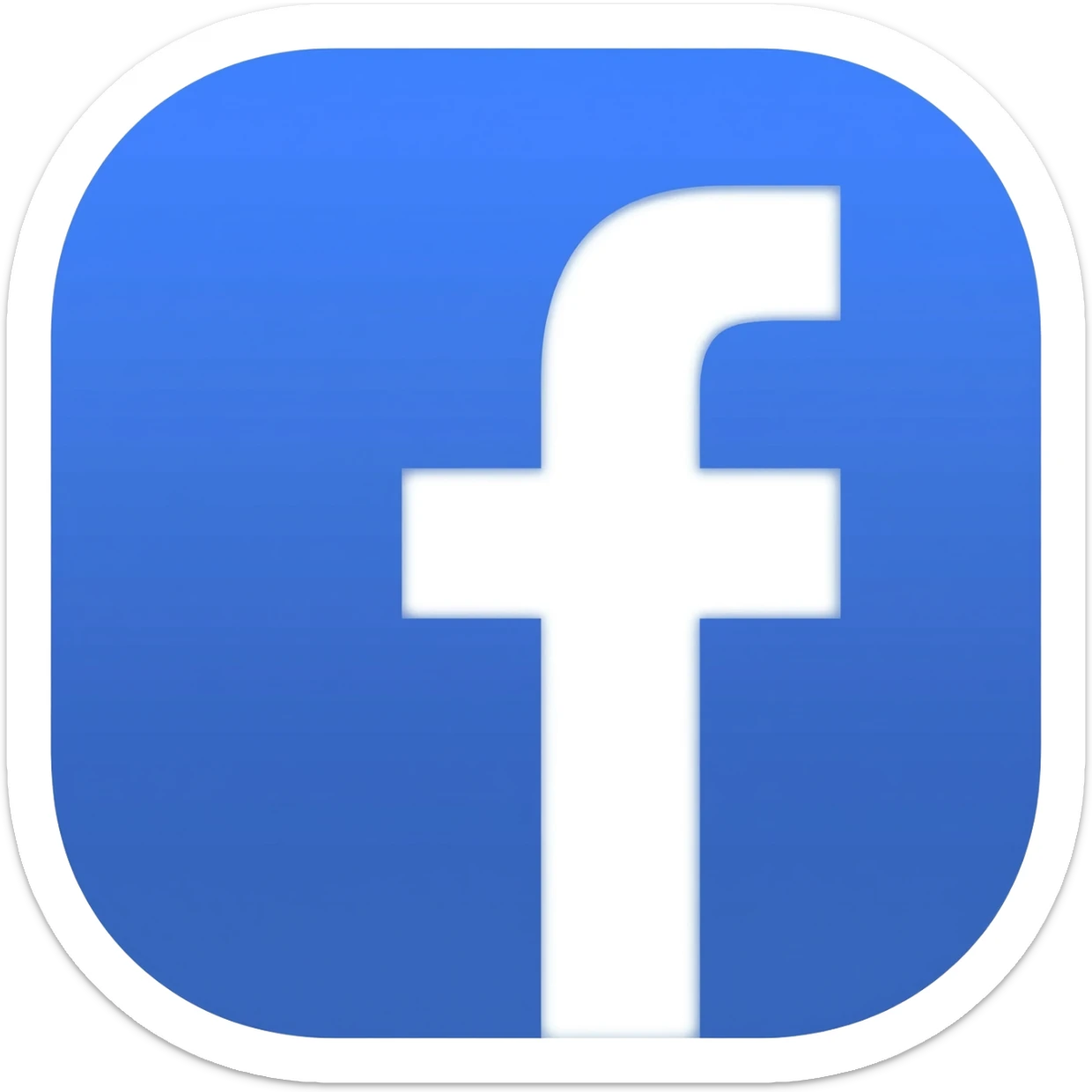 White color Facebook app sticker