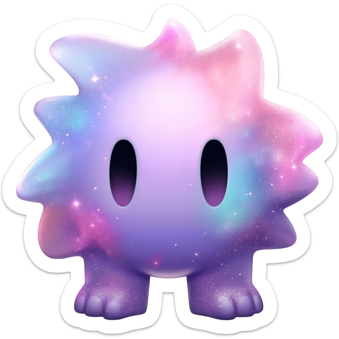 Pastel nebula glittery Randomly-colored sparkly exotic Fakémon-creature sticker
