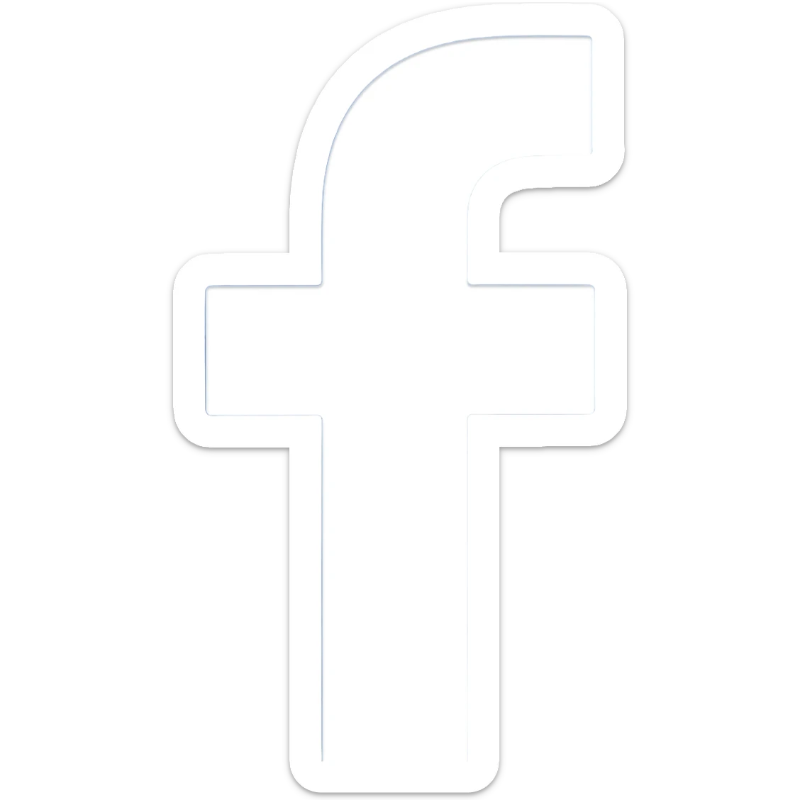 White facebook messenger  sticker