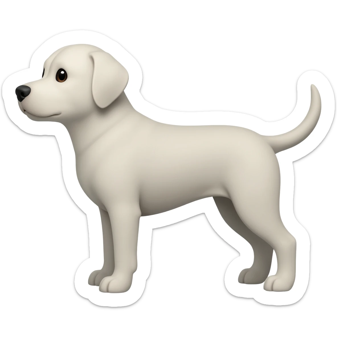 dog white sticker