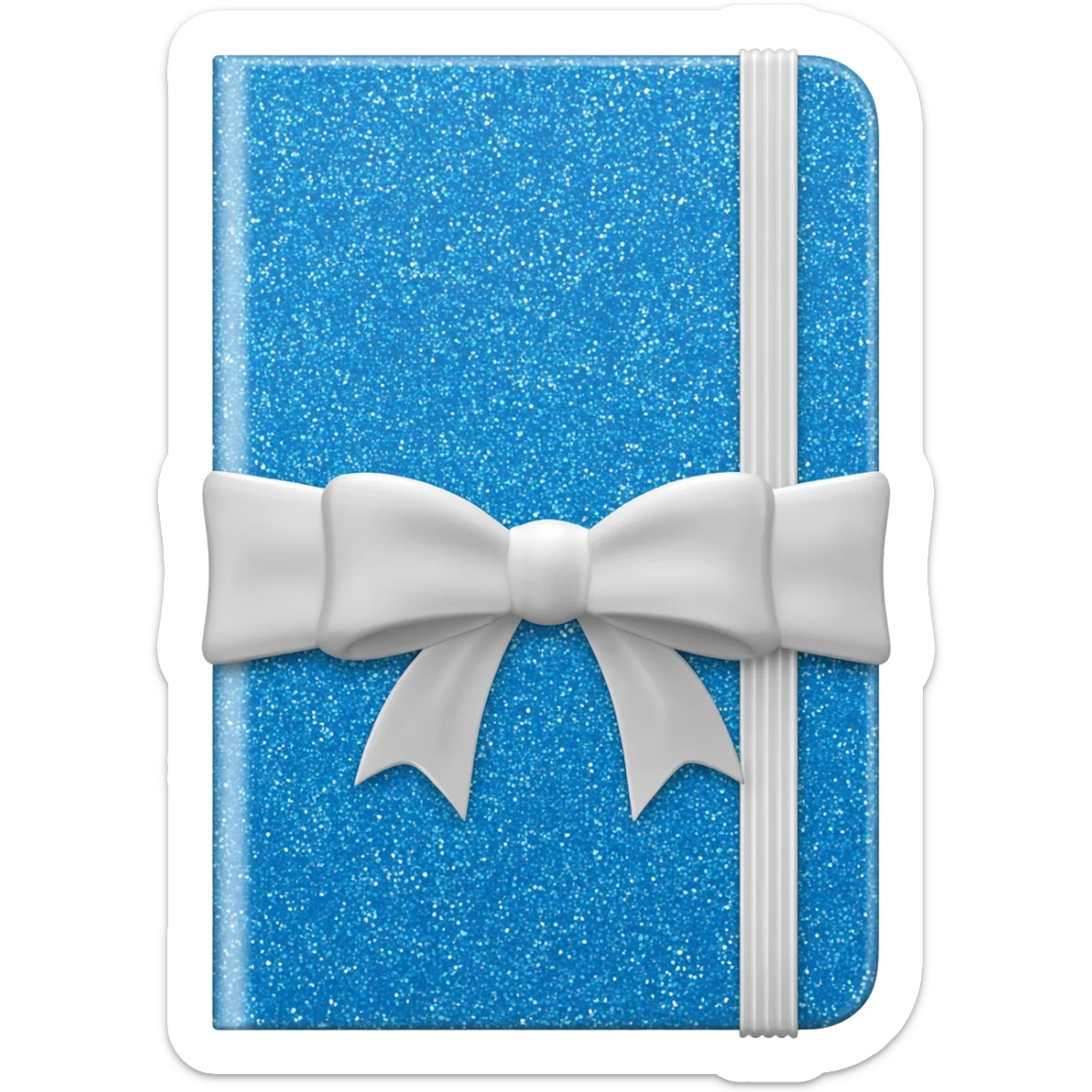 notebook finances cobalt glittery sparkle with bow white sticker