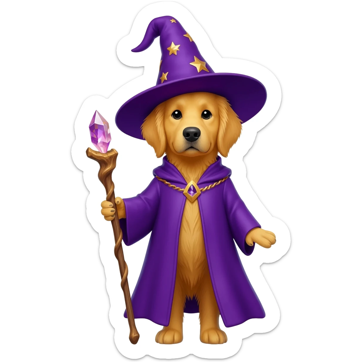 Dog wizard sticker