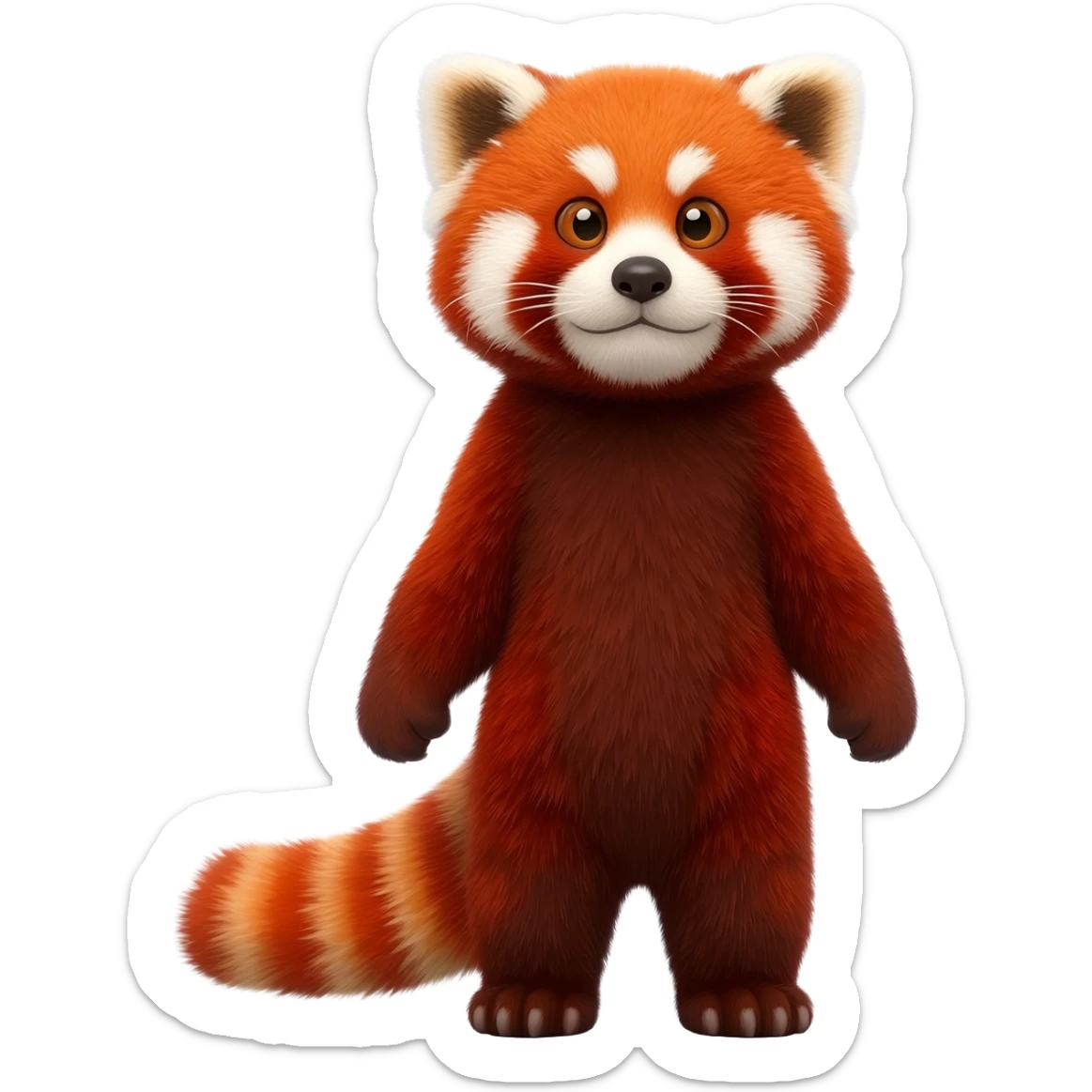 red panda baby pixar style sticker