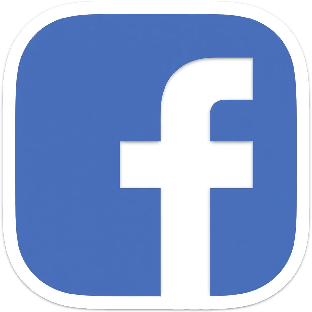 White color Facebook app sticker