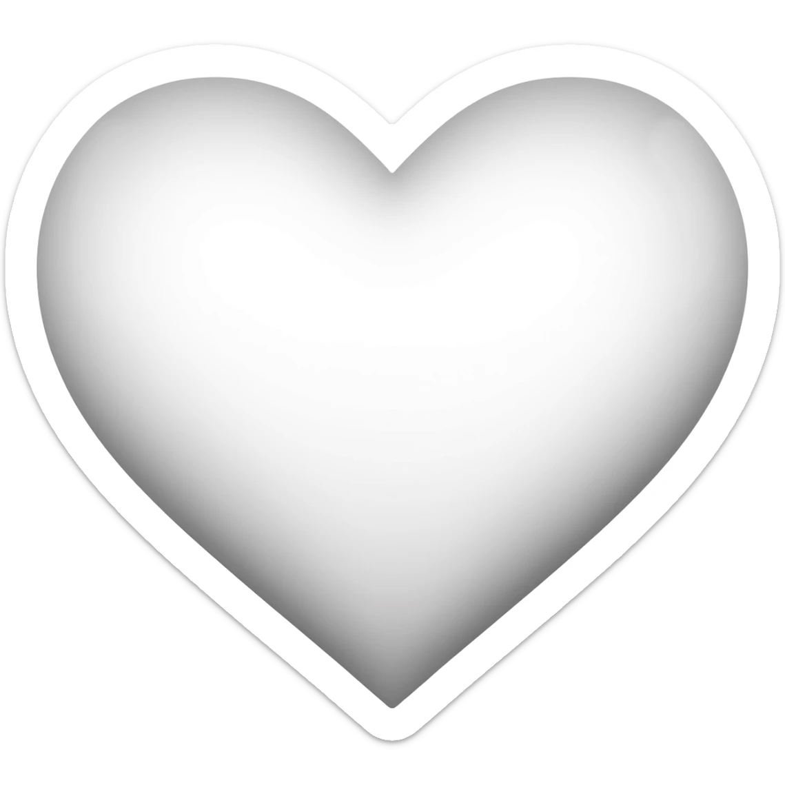 White heart sticker