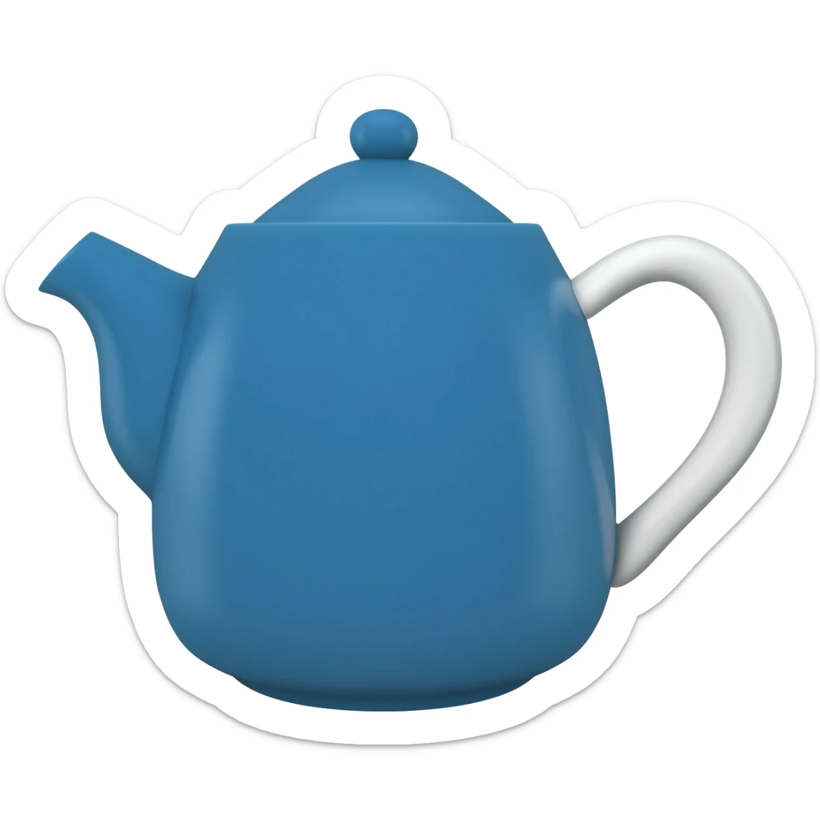 A blue teapot sticker