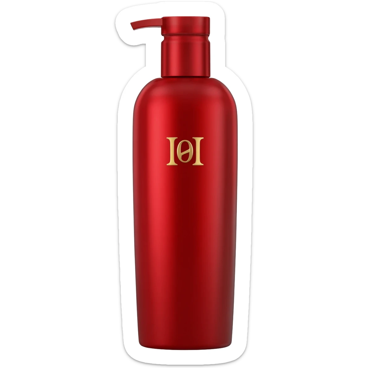 luxury red Tall Shampoo Bottle sticker